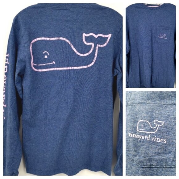 Vineyard Vines Women's XS Cotton Pink Whale Top - Picture 2 of 11